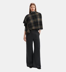 Poncho court tartan Bompard