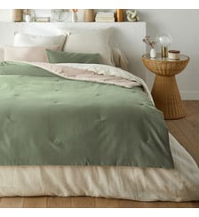 Edredon matelassé velours coton lin uni La Redoute Interieurs