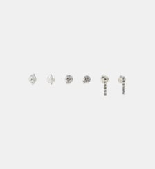 Set 3 paires de puces d'oreilles zircon - argent 925 doré à l'or fin Balaboosté
