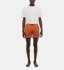 Short de bain en tissu technique à motif Fursac