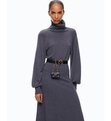 Robe midi à col roulé en laine mélangée Pinko