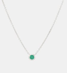 Collier argent 925 serti d'une pierre d'Emeraude Balaboosté