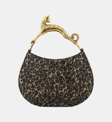 Sac Hobo Cat En Imprimée Léopard Lanvin