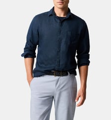 Chemise unie slim en lin manches longues Coromandel unisexe Rodd & Gunn