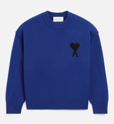 Pull Col Rond Ami De Coeur En Laine unisexe AMI Paris