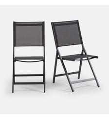 Lot de 2 chaises pliantes, alu La Redoute Interieurs