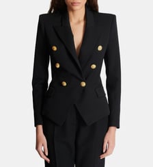 Veste 6 boutons ajustée en grain de poudre Balmain
