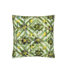 Housse de coussin imprimée en gabardine de coton, PARQUET BATIK FOREST Designers Guild
