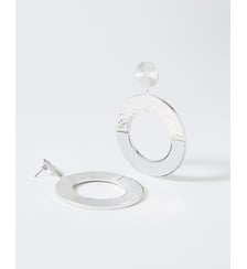 Boucles d'oreilles pendantes Illusion Argent blanc Flowers for Zoe