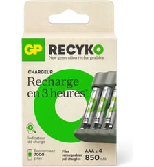 Chargeur de piles B441 + 4 AAA 850mAh GP