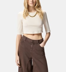T-shirt cropped avec chaîne Pinko