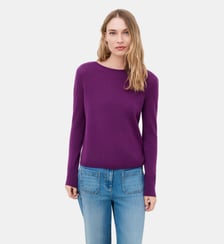 Pull mzoan 100% cachemire - Motif uni - Coupe droite Caroll