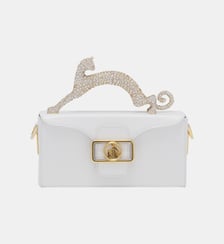 Sac Pencil Cat En Cuir Et Strass Lanvin