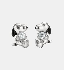 Peanuts™ Boucles d’oreilles puces Snoopy zirconia blanc Thomas Sabo