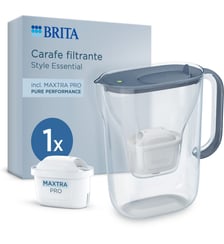 Carafe filtrante Style Essential bleu minéral + 1 cartouche Maxtra Pro Brita