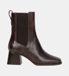 Bottines à Talons Loïs Cuir Embossé Serpent Bobbies