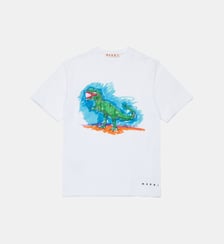 T-shirt avec imprimé dinosaure et logo Marni