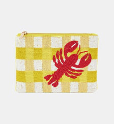 Sac pochette brodé de perles motif homard HAINA Wild
