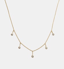 Collier en argent 925 plaqué en or jaune 18K avec topaze blanche Aristocrazy