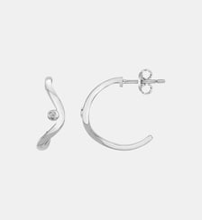 Boucles d'oreilles Épisode indélébile en Argent avec diamant blanc La Garçonne Diamant