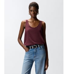 Débardeur en soie sand wash Pinko