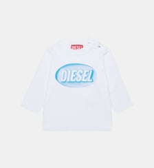 T-shirt à manches longues avec logo Diesel Kids
