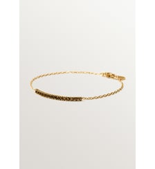 Bracelet en argent 925 plaqué or 18 carats avec topazes brunes Aristocrazy