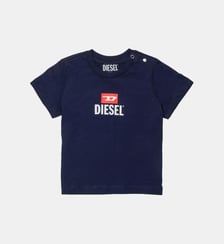 T-shirt à col rond avec logo Diesel Kids