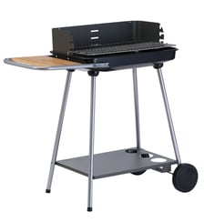 Barbecue charbon EBCA3 noir gris sur pieds, 37x23 cm Essentiel B