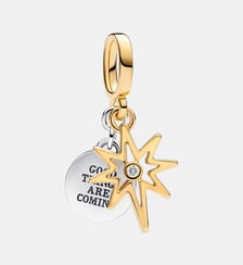 Charm Pendant Étoile Polaire Gravable Diamant de Synthèse Pandora