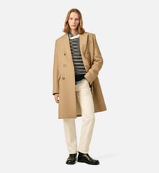 Manteau double boutonnage en laine AMI Paris
