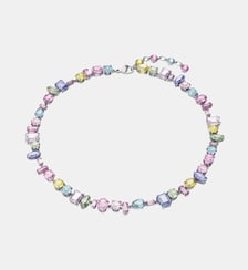 Collier Gema, Métal rhodié Swarovski