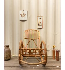 Rocking-chair en rotin Alibert N°97- Produit chiné Debongout