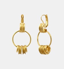 Boucles d'oreilles dormeuses anneaux   doré à l'or fin - Alicudi Satellite