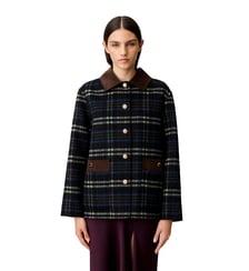 Manteau laine mélangée carreaux Claudie Pierlot