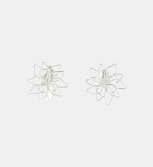 Boucles d'oreilles clips - fleurs filaires argentées Balaboosté