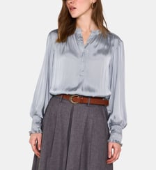 Blouse Satinée À Manches Bouffantes Deesse Maison 123