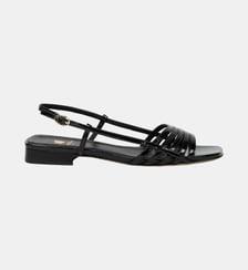 Sandales Plates Diana Cuir Verni Froissé Bobbies