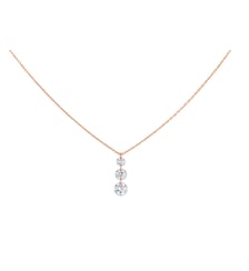 Collier 360° TRIO - 3 diamants, poids total 0,40ct approx.  - Or rose 750‰ La Brune & La Blonde