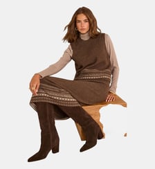 Jupe Midi En Maille Douce Vague Maison 123