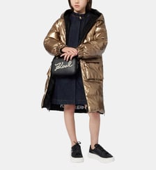 Longue chemise en duvet réversible Karl Lagerfeld Kids
