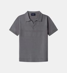 Polo Tricoté Texturé À Manches Courtes Coupe Regular Hackett London