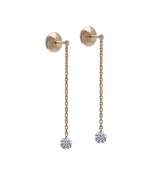 Pendants d'oreilles 360° - 2 diamants, poids total 0,40ct approx.  - Or rose 750‰ La Brune & La Blonde