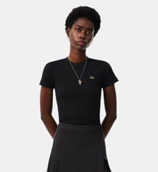 T-shirt slim fit coton côtelé Lacoste