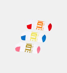 Lot de trois paires de chaussettes basses avec logo Diesel