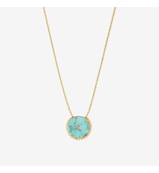 Collier doré opale rose - lady Caroline Najman