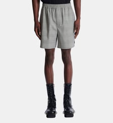 Short fluide en satin Prince de Galles Balmain