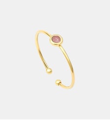 Bague plaqué or rhodochrosite - tiny Caroline Najman