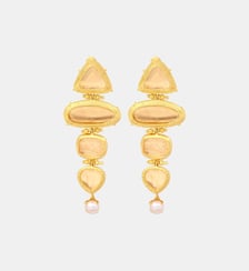 Boucles d'oreilles clips   doré à l'or fin - Bysance Satellite