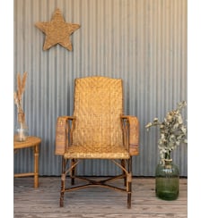Fauteuil en osier Ernest N°1096- Produit chiné Debongout